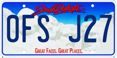 SD license plate 0FSJ27