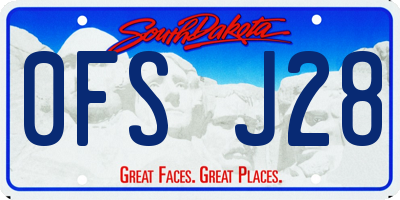 SD license plate 0FSJ28
