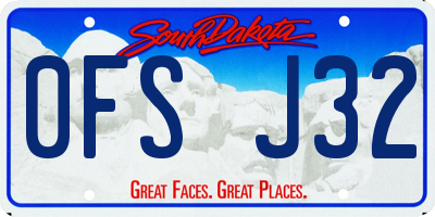 SD license plate 0FSJ32
