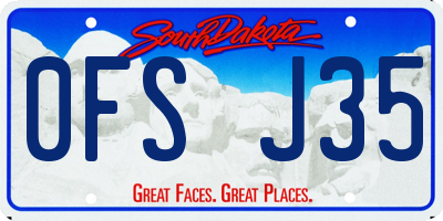 SD license plate 0FSJ35