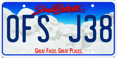 SD license plate 0FSJ38