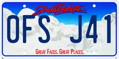 SD license plate 0FSJ41