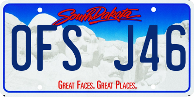 SD license plate 0FSJ46