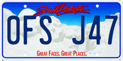 SD license plate 0FSJ47