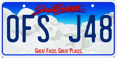 SD license plate 0FSJ48