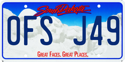 SD license plate 0FSJ49