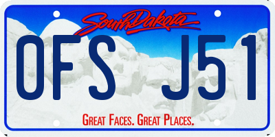 SD license plate 0FSJ51