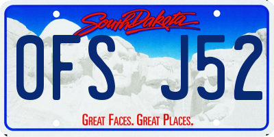 SD license plate 0FSJ52