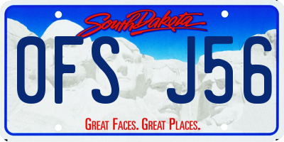 SD license plate 0FSJ56