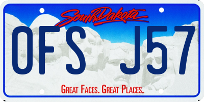 SD license plate 0FSJ57