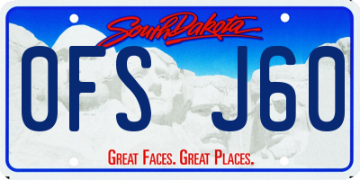 SD license plate 0FSJ60