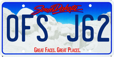 SD license plate 0FSJ62