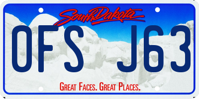 SD license plate 0FSJ63