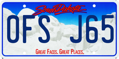 SD license plate 0FSJ65