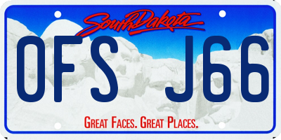 SD license plate 0FSJ66