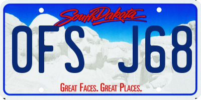 SD license plate 0FSJ68