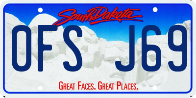 SD license plate 0FSJ69