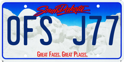 SD license plate 0FSJ77