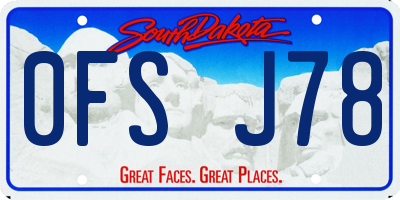 SD license plate 0FSJ78