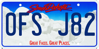 SD license plate 0FSJ82