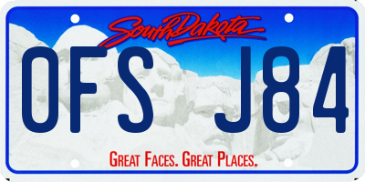 SD license plate 0FSJ84