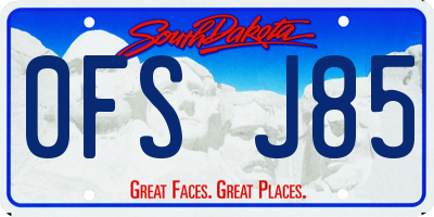 SD license plate 0FSJ85