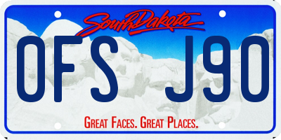 SD license plate 0FSJ90