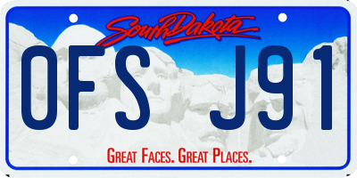 SD license plate 0FSJ91