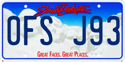 SD license plate 0FSJ93