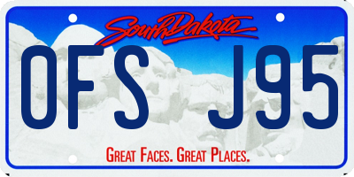 SD license plate 0FSJ95