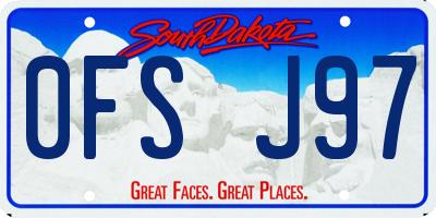 SD license plate 0FSJ97