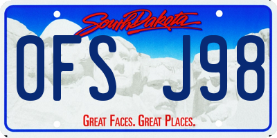 SD license plate 0FSJ98