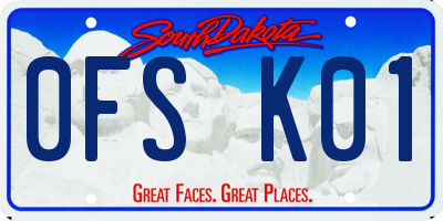 SD license plate 0FSK01