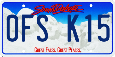 SD license plate 0FSK15