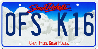 SD license plate 0FSK16