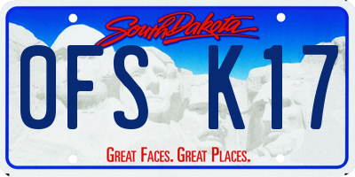 SD license plate 0FSK17