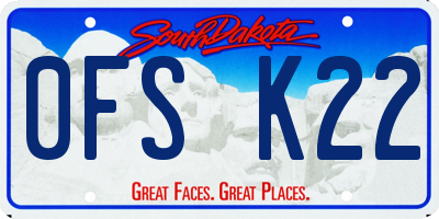 SD license plate 0FSK22