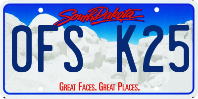 SD license plate 0FSK25