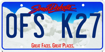 SD license plate 0FSK27