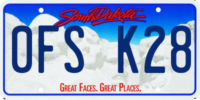 SD license plate 0FSK28