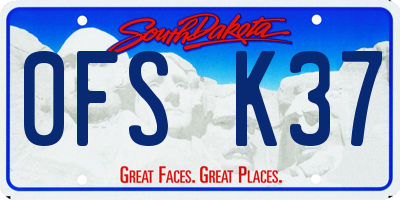 SD license plate 0FSK37