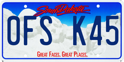 SD license plate 0FSK45