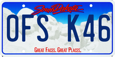 SD license plate 0FSK46