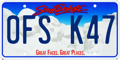 SD license plate 0FSK47