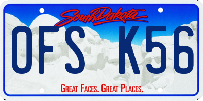 SD license plate 0FSK56