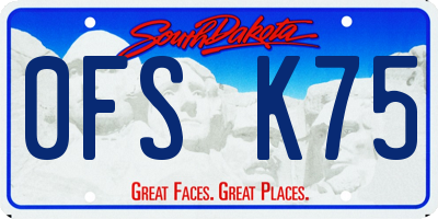 SD license plate 0FSK75