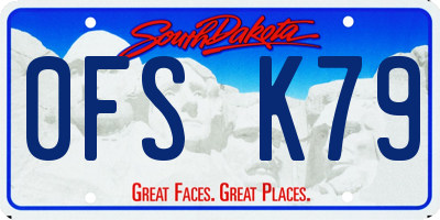 SD license plate 0FSK79