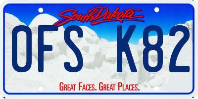 SD license plate 0FSK82