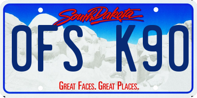 SD license plate 0FSK90