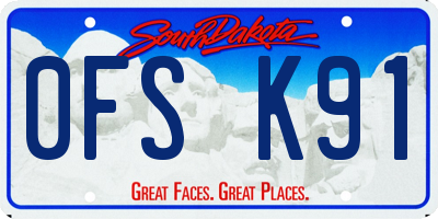SD license plate 0FSK91